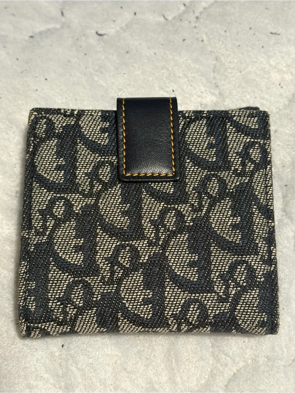 Christian Dior Trotter Bifold Trotter Wallet — Navy